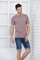 Kiremit Erkek Bisiklet Yaka Slim Fit Yaka Ve Kol Detaylı T-Shirt F51583