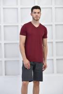 Mürdüm Erkek V Yaka Full Likralı Silim Fit Basıc T-Shirt F51565