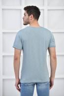 Mint Erkek Bisiklet Yaka FBI Baskılı Slim Fit T-Shirt F5442